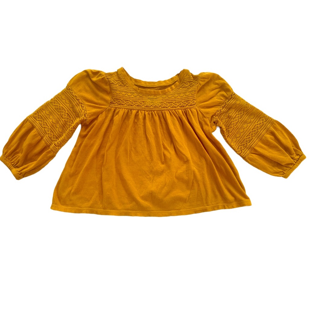 Old Navy Mustard Girls Blouse